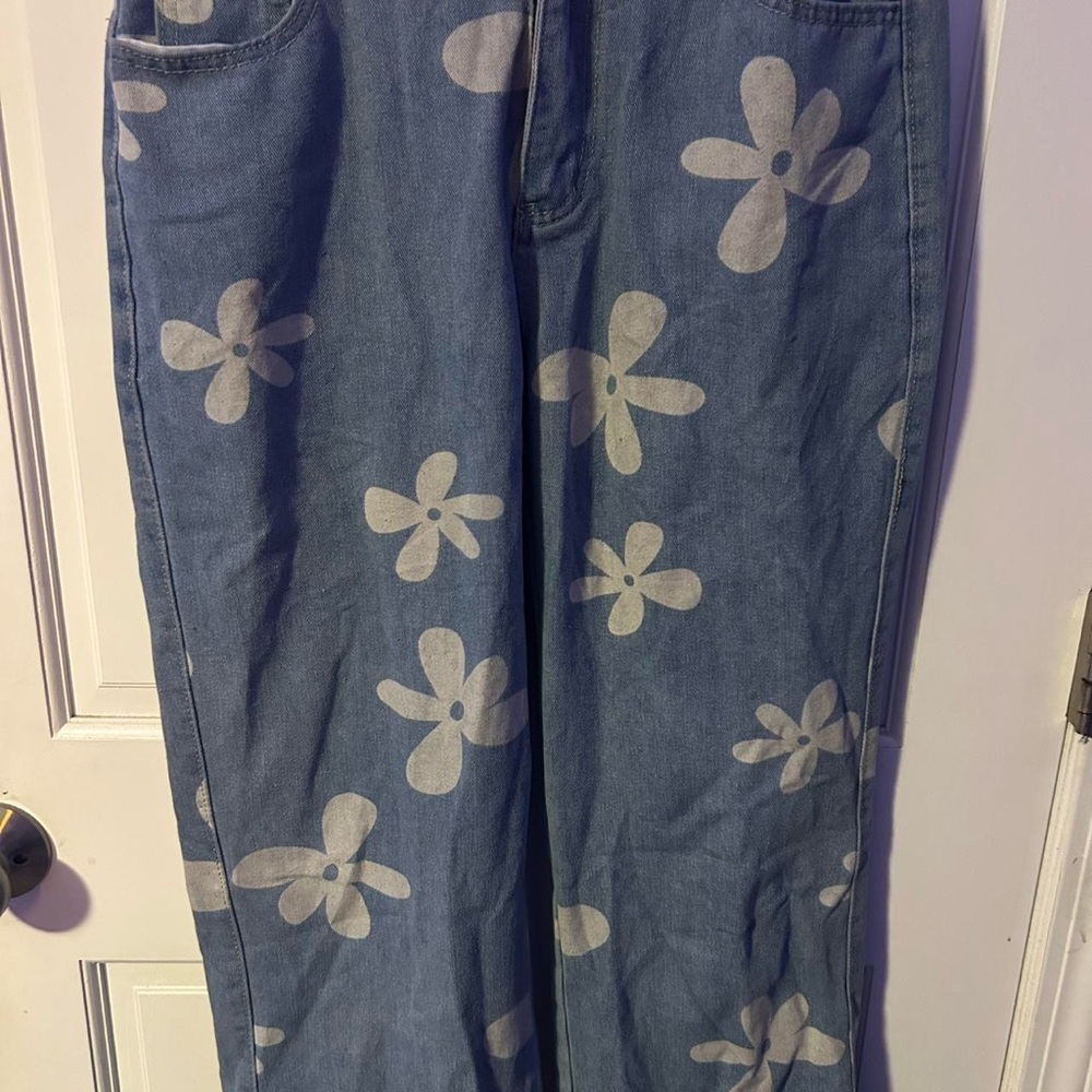 Floral Blue Women's Jeans